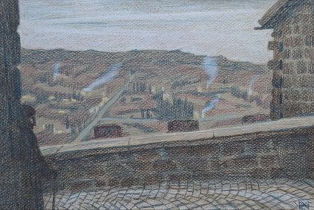 Анастасия Мотина (Авторская графика - 
                  35 x 25 см) Зябко