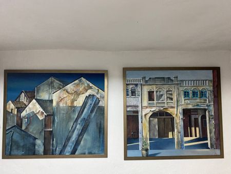 Динара Хёртнагль (Авторская графика - 
                  90 x 80 см) Дом на улице Лао-дзе