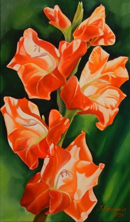 Светлана Черненко (Картина, живопись - 
                  30 x 50 см) Гладиолусы