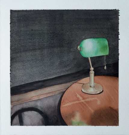 Оливия Лем (Авторская графика - 
                  36 x 38 см) Лампа