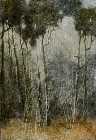 Анна Дёмина (Картина, живопись - 
                  9 x 12 см) /18. Из серии "Воспоминания"