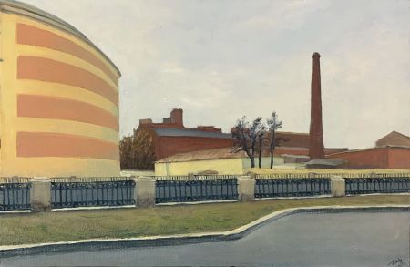 Рубен Монахов (Картина, живопись - 
                  45 x 30 см) На Обводном