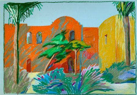 Елизавета Тульчинская (Авторская графика - 
                  46 x 32.5 см) Сад