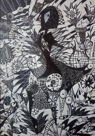 Ирина Шумская (Авторская графика - 
                  40 x 60 см) Шанель