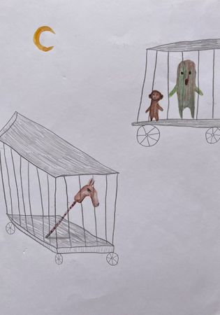 Лина Кордюченко (Авторская графика - 
                  20 x 30 см) Зоопарк для Игрушек