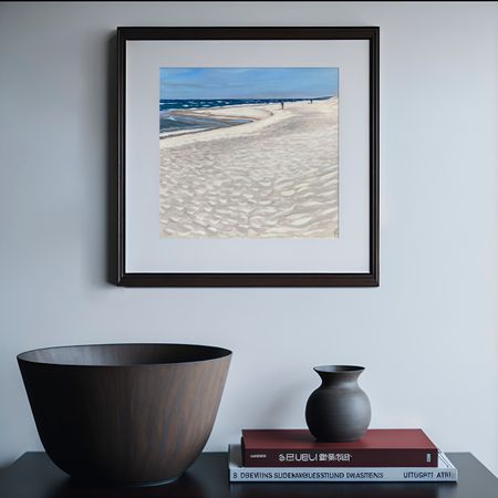 Алексей Кротов (Авторская графика - 
                  30 x 28 см) Пляж Куршской косы