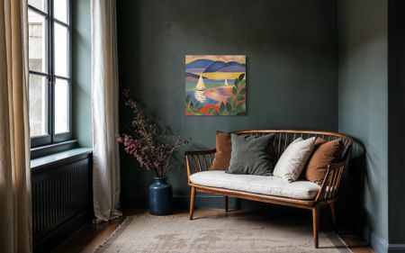 Нина Цориева (Картина, живопись - 
                  70 x 70 см) Морской пейзаж