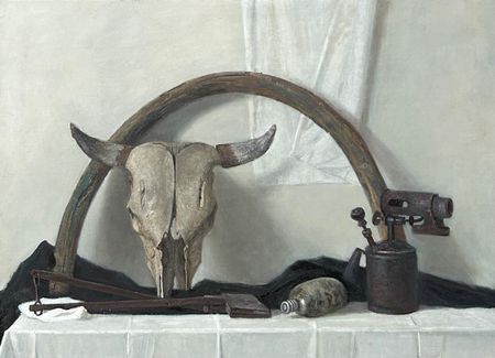 Екатерина Потапова (Картина, живопись - 
                  110 x 80 см) Натюрморт с черепом