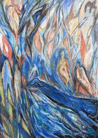Юнна Никитина (Авторская графика - 
                  42 x 60 см) Сны о чем-то большем