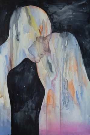 Елизавета Журавлева (Авторская графика - 
                  30 x 45 см) Глубина Влюбленные Двое