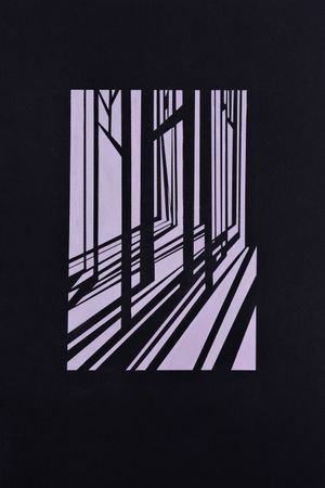 Рена Аверина (Авторская графика - 
                  32 x 50 см) Тени (Часть триптиха)
