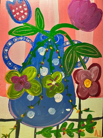 Артём Толокин (Авторская графика - 
                  30 x 40 см) Синяя ваза