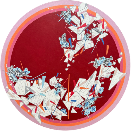 Марина Астахова (Картина, живопись - 
                  90 x 90 см) Композиция 1 (тондо)