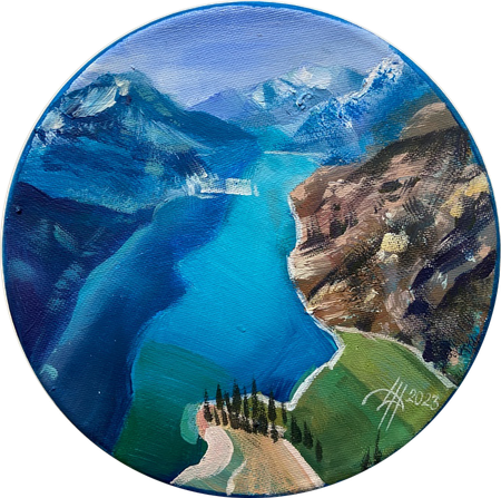 Динара Хёртнагль (Картина, живопись - 
                  20 x 20 см) Skylights