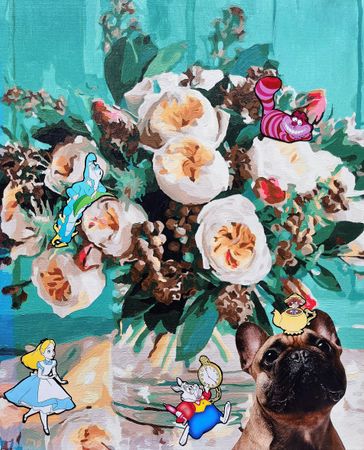 Ирина БАСТ (Картина, живопись - 
                  40 x 50 см) Моя страна Чудес и Алиса