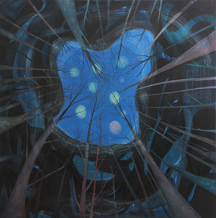 Ольга Колпакова (Картина, живопись - 
                  90 x 90 см) Звездное небо