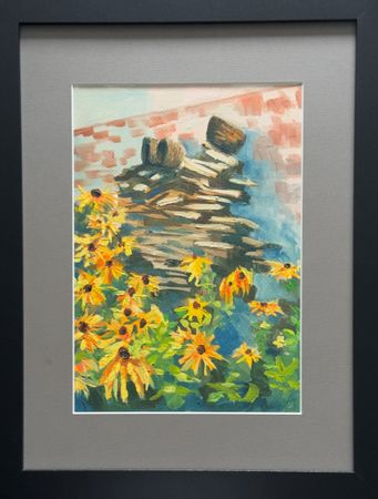 Светлана Пузанова (Авторская графика - 
                  35 x 45 см) Память лета
