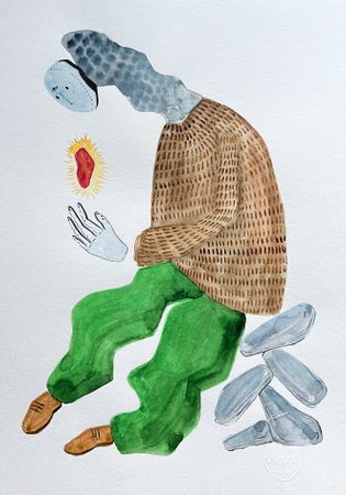 Леша Мелки (Авторская графика - 
                  21 x 29.7 см) Без названия