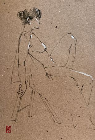 Виктория Севастьянова (Авторская графика - 
                  20 x 30 см) Nu sketch