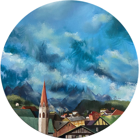 Динара Хёртнагль (Картина, живопись - 
                  50 x 50 см) Skylights