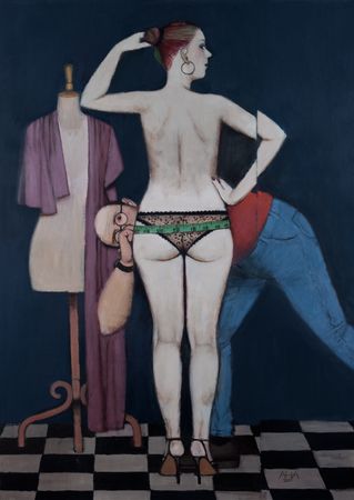 Андрей Аверьянов (Картина, живопись - 
                  70 x 100 см) Зеркало