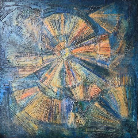 Юлия Клюева (Картина, живопись - 
                  100 x 100 см) Пульсация