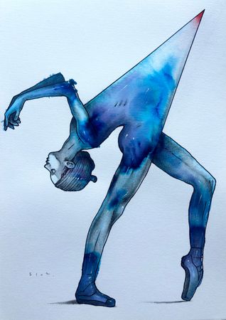 Александр Blot (Авторская графика - 
                  30 x 42 см) Стремление
