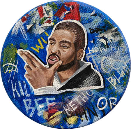 Динара Хёртнагль (Картина, живопись - 
                  10 x 10 см) Method Man. WU Tang Clan
