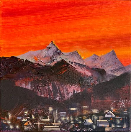 Динара Хёртнагль (Картина, живопись - 
                  20 x 20 см) Equilibrium