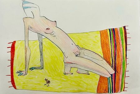 Анна Сави (АСА) (Авторская графика - 
                  25.7 x 21 см) Без названия