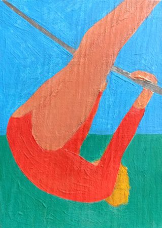 Дарья Петухова (Авторская графика - 
                  13 x 18 см) Гимнастка