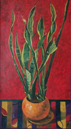 Регина Буглеева (Авторская графика - 
                  60 x 100 см) Сансавиерия