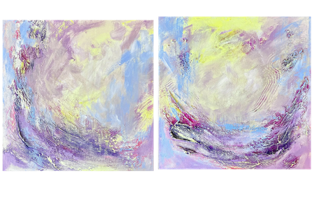 Екатерина Звездина (Картина, живопись - 
                  100 x 50 см) На заре. Диптих