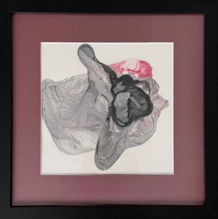 Виктория Марченко (Авторская графика - 
                  30 x 30 см) Red trace