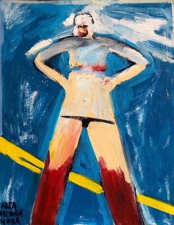 Лера Олейникова (Картина, живопись - 
                  40 x 50 см) Пляж 4