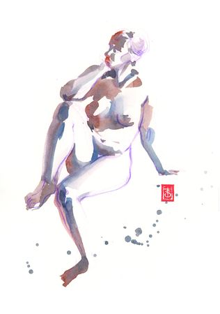 Виктория Севастьянова (Авторская графика - 
                  21 x 30 см) Ню