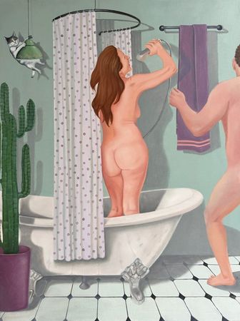 Нина Григель (Картина, живопись - 
                  90 x 120 см) Тот кто напротив — он только "ЗА"