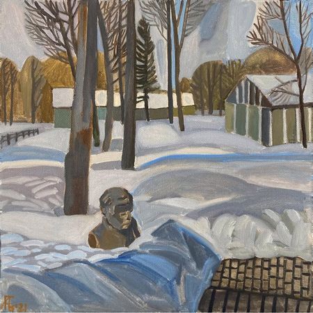 Мила Гаврилова (Картина, живопись - 
                  30 x 30 см) Уже весна