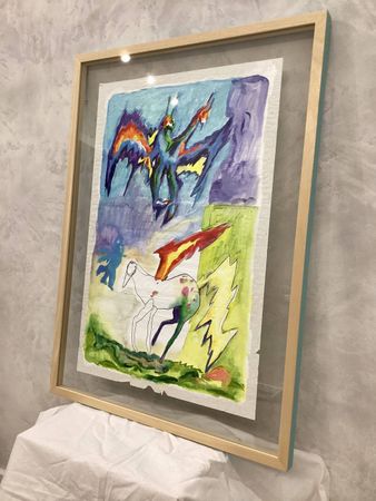 Катя Жилина (Авторская графика - 
                  60 x 82 см) Голубая молния