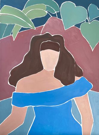 Наталья Чобанян (Авторская графика - 
                  30 x 40 см) Daydreaming