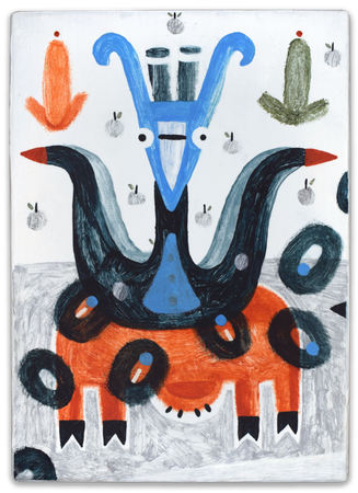 Лена Романовская (Картина, живопись - 
                  13 x 18 см) Ангелы