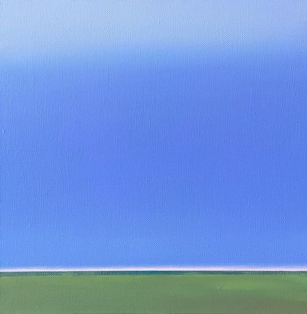 Александра Савина (Картина, живопись - 
                  40 x 40 см) Горизонт. Май