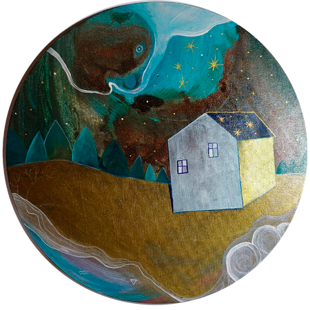 Лидия Гордеенко (Картина, живопись - 
                  40 x 40 см) Domus Astralis