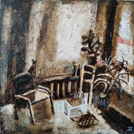 Зарина Абисалова (Картина, живопись - 
                  45 x 45 см) Шёпот утреннего света