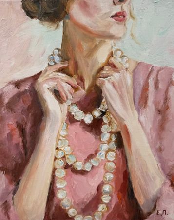 Елена Полищук (Картина, живопись - 
                  20 x 25 см) Мгновение перед зеркалом