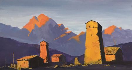 Кристина Ларина (Авторская графика - 
                  75 x 40 см) Местиа