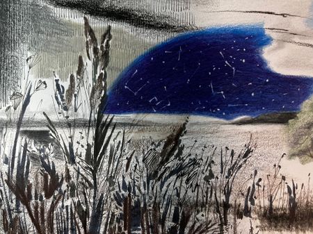 Александра Курьянова (Авторская графика - 
                  21 x 29.7 см) Скоро ночь
