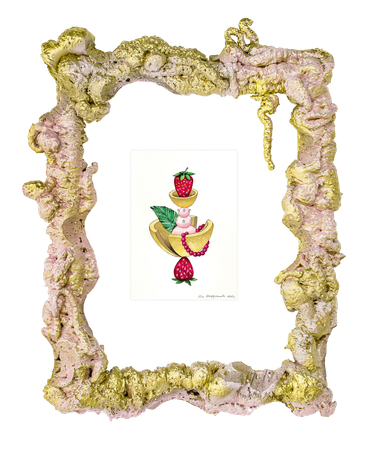 Юлия Шафаростова (Авторская графика - 
                  15 x 25 см) Фонтан Клубничный