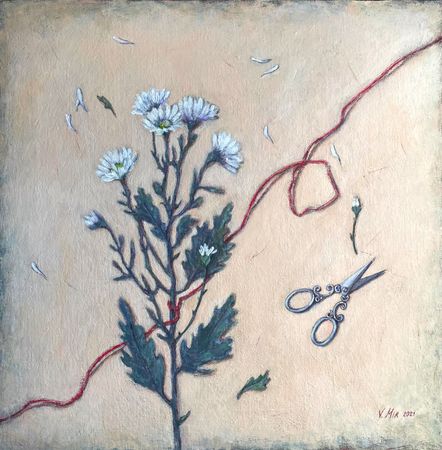 Валентина Мир (Картина, живопись - 
                  50 x 50 см) Хрупкость