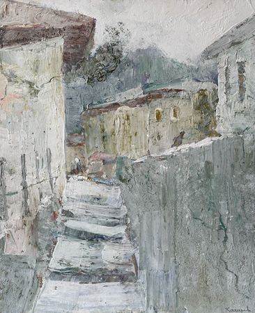 Илья Хахарев (Авторская графика - 
                  50 x 60 см) Зима в Гурзуфе